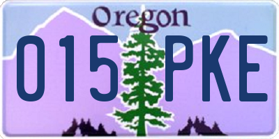 OR license plate 015PKE