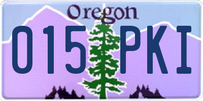 OR license plate 015PKI