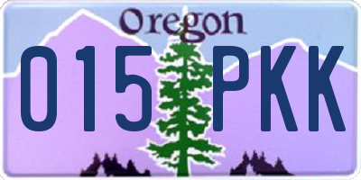 OR license plate 015PKK