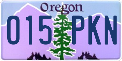 OR license plate 015PKN