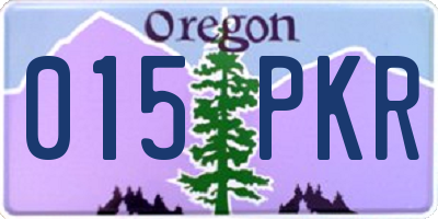 OR license plate 015PKR