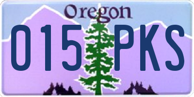 OR license plate 015PKS