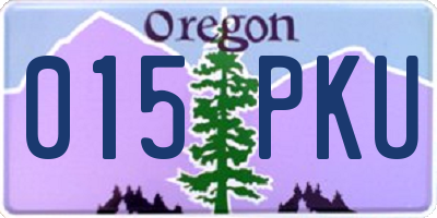 OR license plate 015PKU