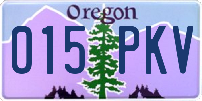 OR license plate 015PKV