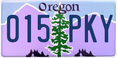 OR license plate 015PKY