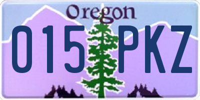 OR license plate 015PKZ