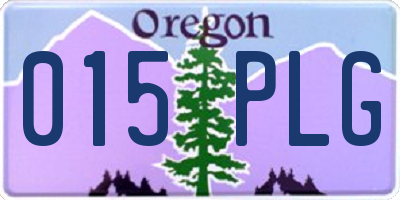 OR license plate 015PLG