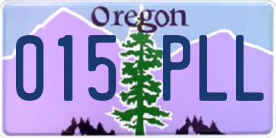 OR license plate 015PLL