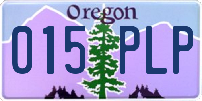 OR license plate 015PLP