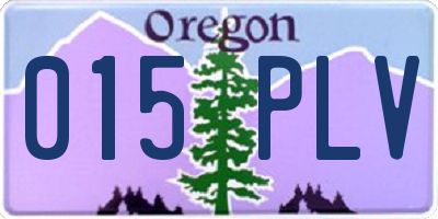 OR license plate 015PLV