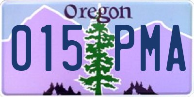 OR license plate 015PMA