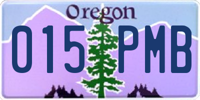 OR license plate 015PMB
