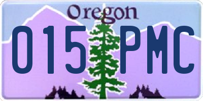 OR license plate 015PMC