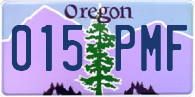 OR license plate 015PMF