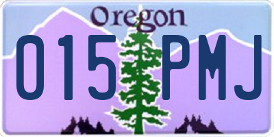 OR license plate 015PMJ