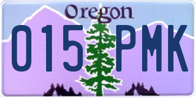 OR license plate 015PMK