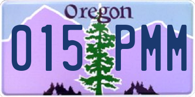 OR license plate 015PMM