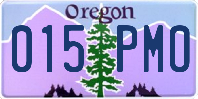 OR license plate 015PMO