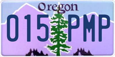 OR license plate 015PMP