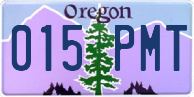 OR license plate 015PMT