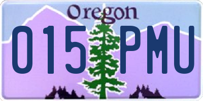 OR license plate 015PMU
