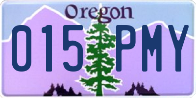 OR license plate 015PMY