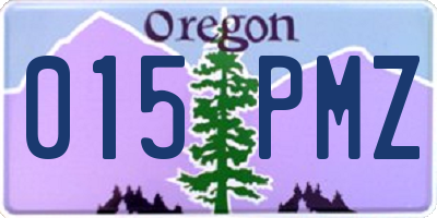 OR license plate 015PMZ