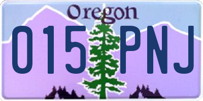 OR license plate 015PNJ