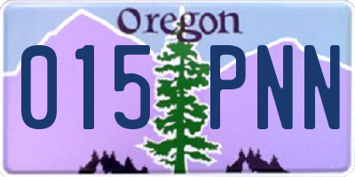 OR license plate 015PNN