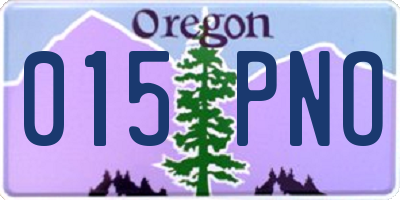OR license plate 015PNO