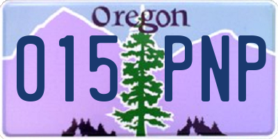OR license plate 015PNP