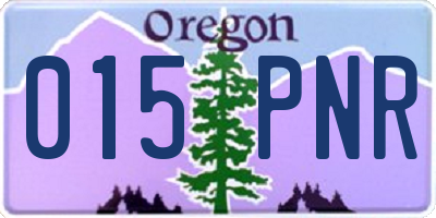 OR license plate 015PNR