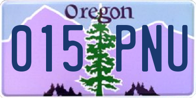 OR license plate 015PNU