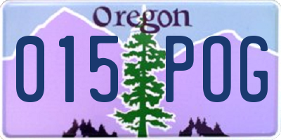 OR license plate 015POG