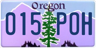 OR license plate 015POH
