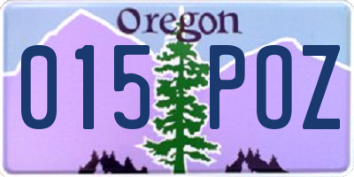 OR license plate 015POZ