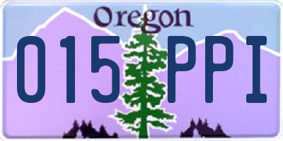 OR license plate 015PPI