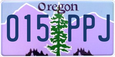 OR license plate 015PPJ