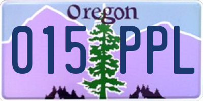 OR license plate 015PPL