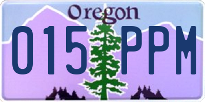 OR license plate 015PPM