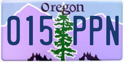 OR license plate 015PPN