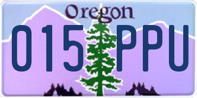 OR license plate 015PPU