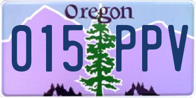 OR license plate 015PPV