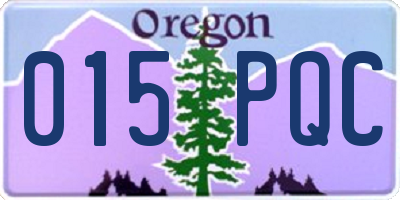 OR license plate 015PQC