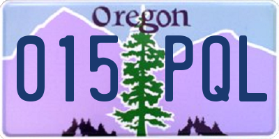 OR license plate 015PQL