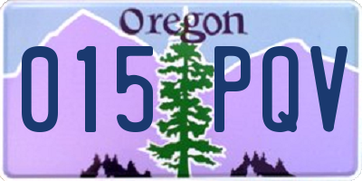 OR license plate 015PQV