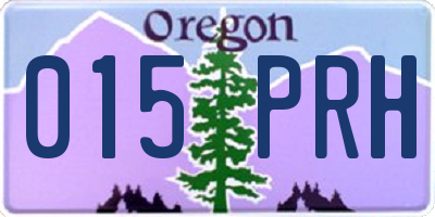 OR license plate 015PRH