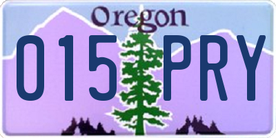 OR license plate 015PRY