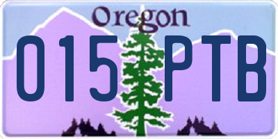 OR license plate 015PTB