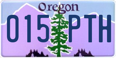 OR license plate 015PTH